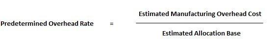Fórmula de tasa de gastos generales predeterminada