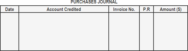 Formato de diario de compras