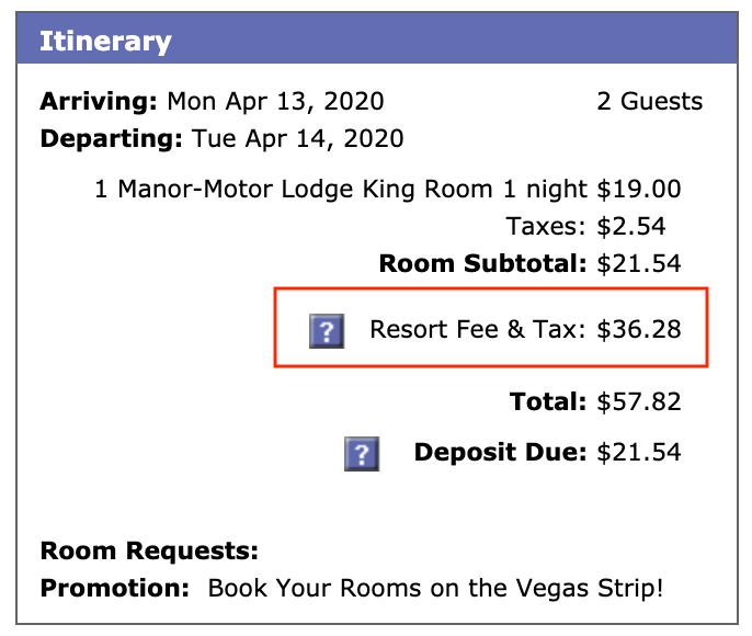 Supere las costosas tarifas de resort en Las Vegas