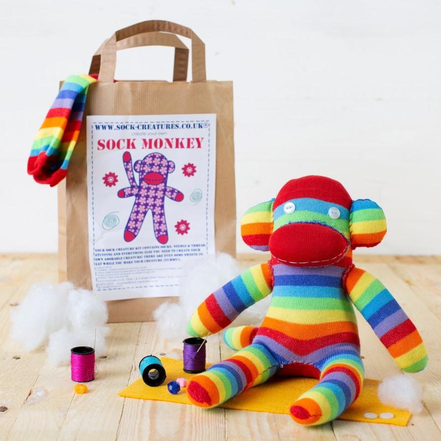 Kit de artesanía Sock Monkey de SockCreaturesUK